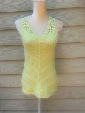 Moth Soft Yellow V-Neck Knit Tank